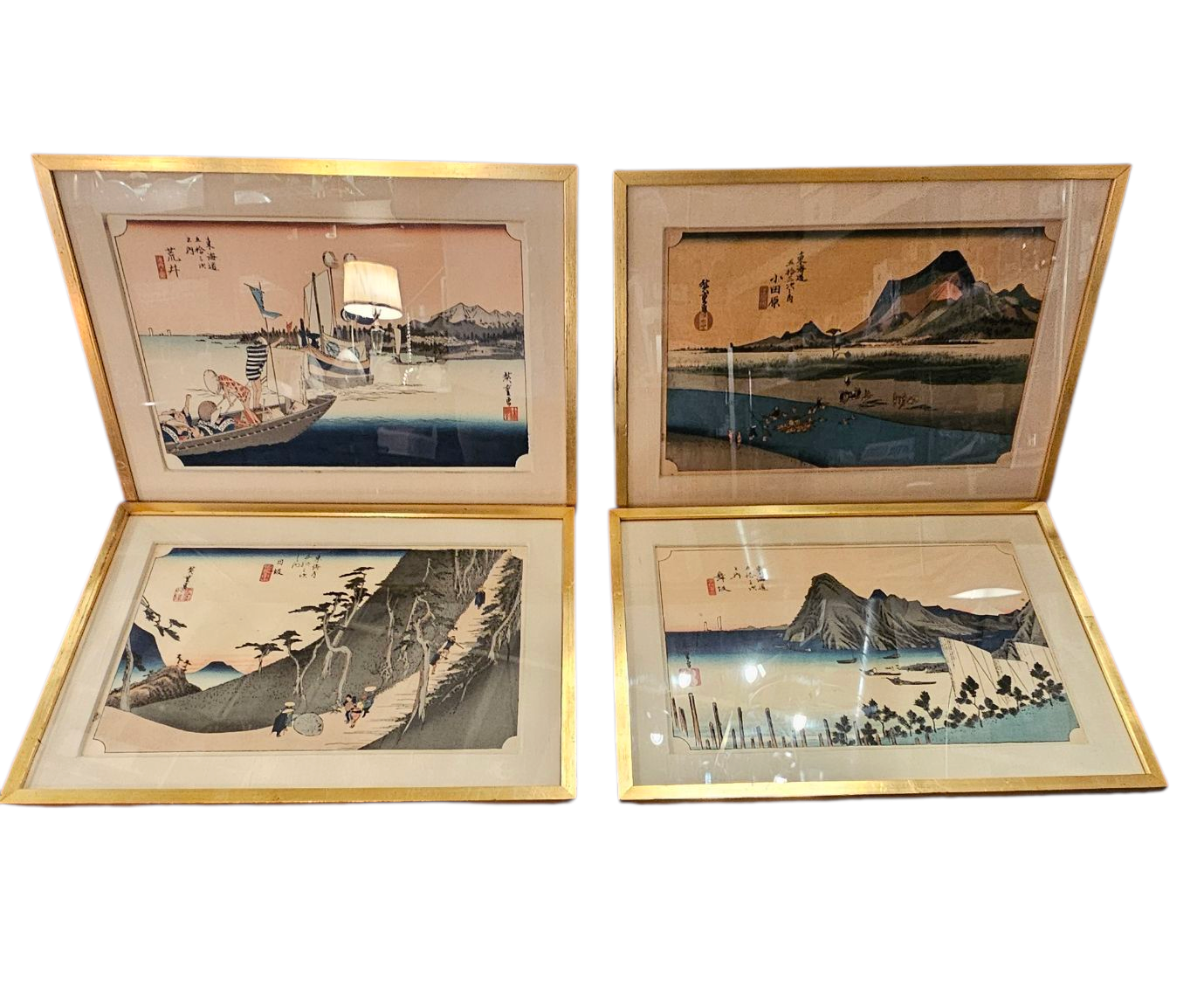 quart　ヒロシマ*２ Framed Hiroshima Woodblock Landscape Prints (Set of Four) – Beyond