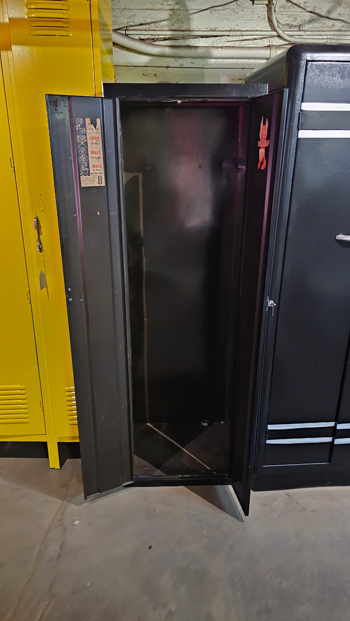 Black & White Art Deco Steel Locker