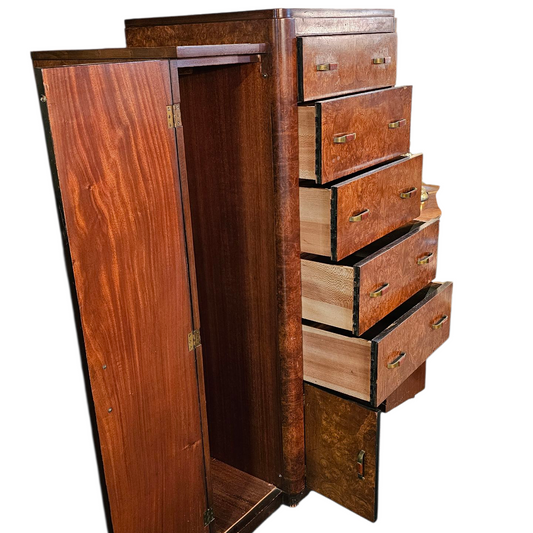 Chest, Wardrobe Cabinet | Art Deco Waterfall Gentleman’s