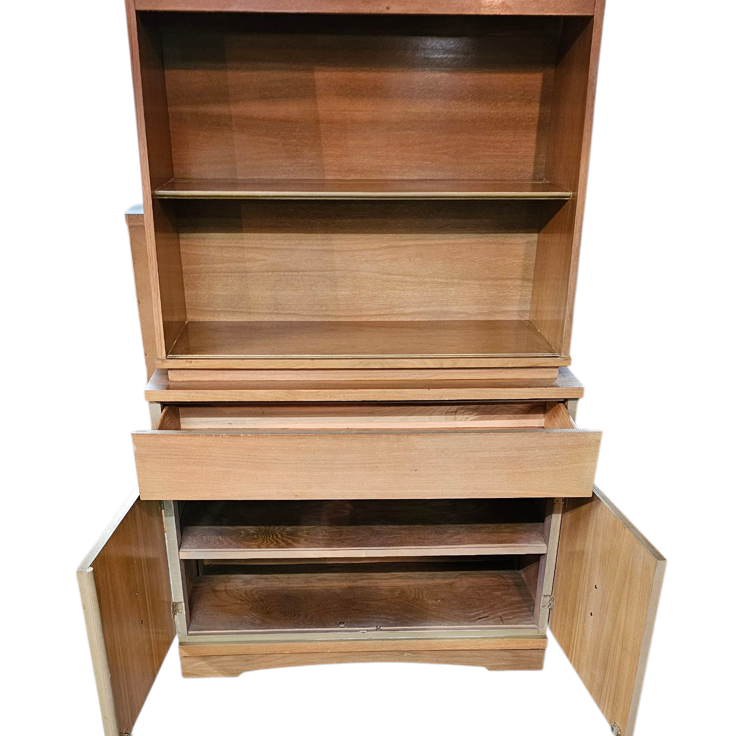 Hutch & Cabinet | Mid-Century Modern Blond Wood