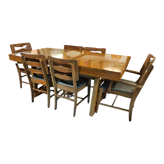 Dining Table, 6 Chairs | Mid-Century Modern Expandable