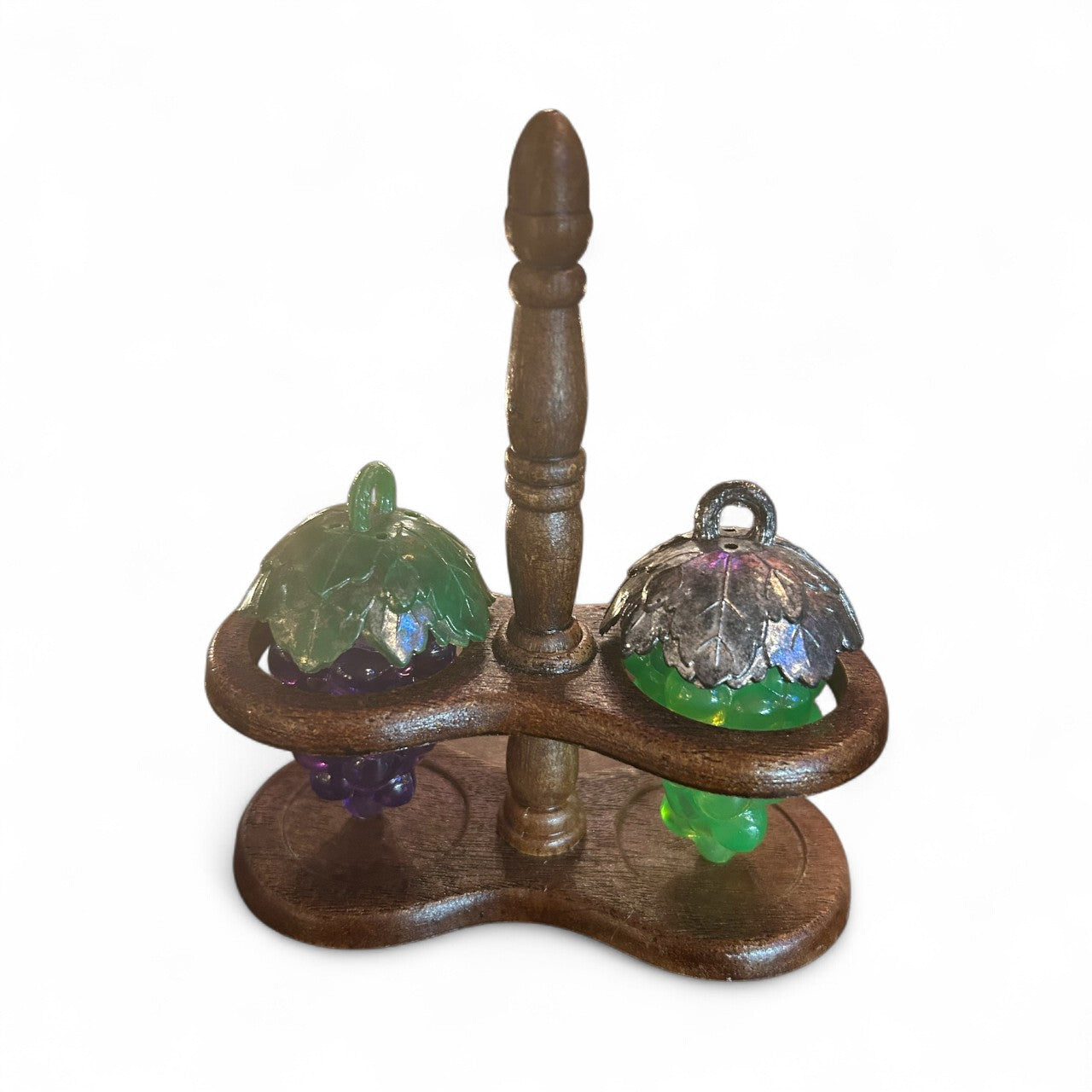 Grape Salt & Pepper Shakers with Wooden Caddy