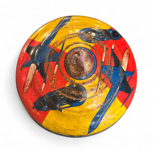 1960s Space Age Spinning Top – Ohio Art Tin Lithograph Astronaut Toy