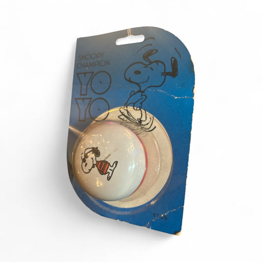 1970s Snoopy Yo-Yo – Hallmark Red, White & Blue Top Hat Design, New in Package