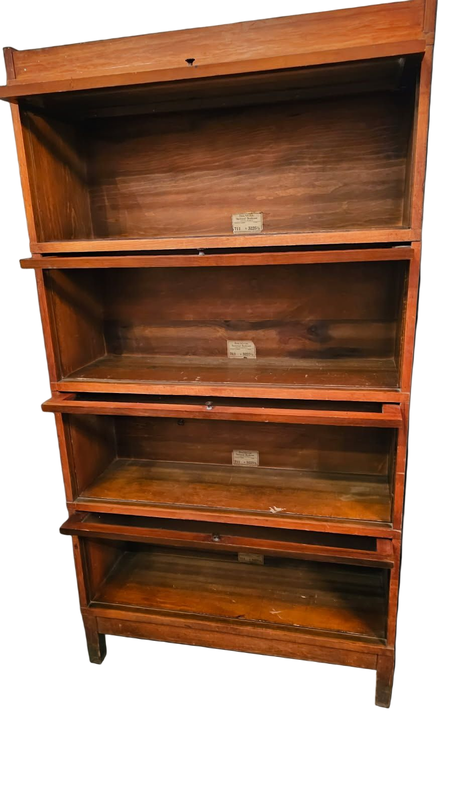 Barrister Bookcase – 4-Stack Lawyer’s Cabinet in Solid Oak (Early 1900s)
