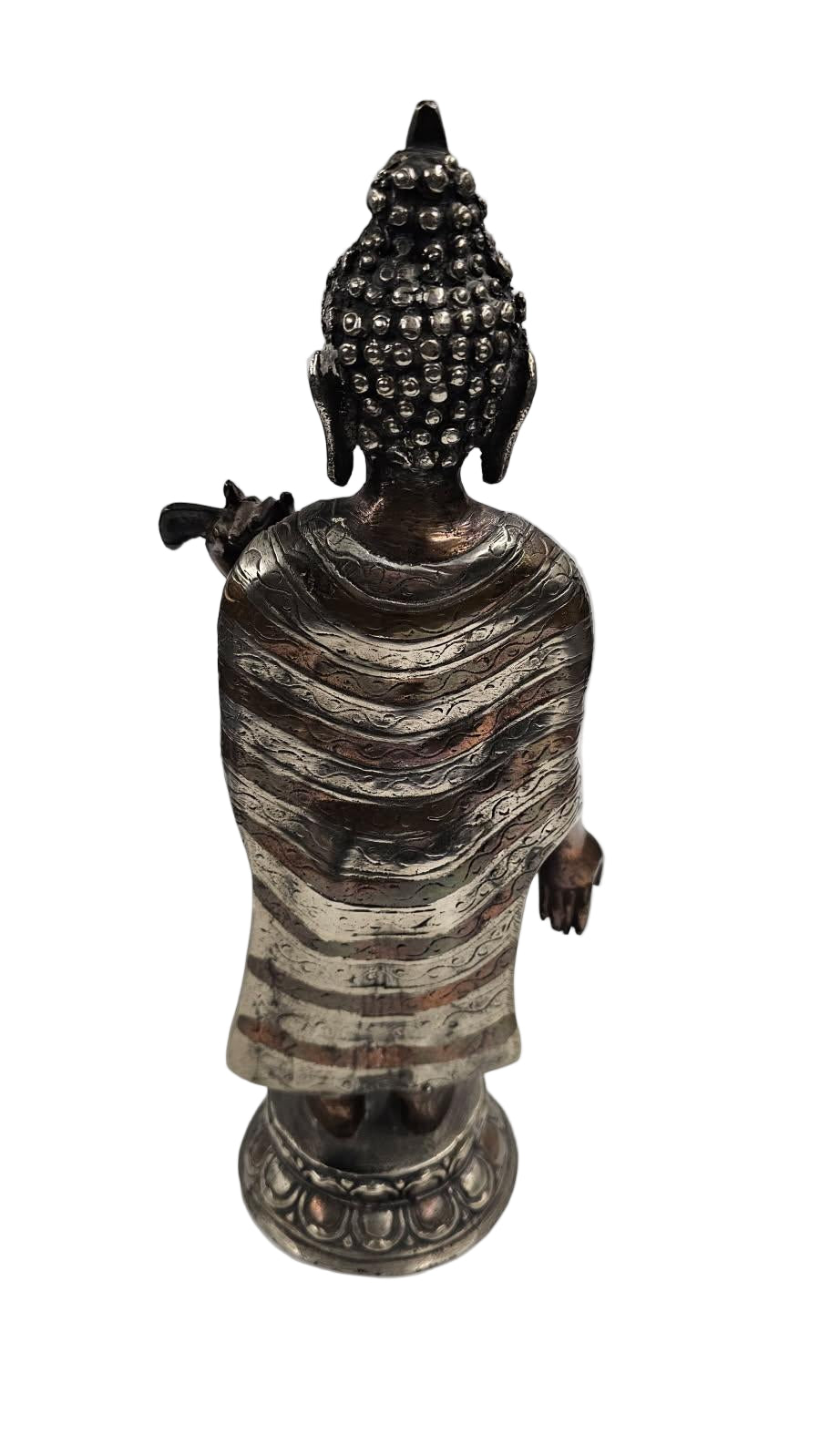 Shakyamuni Buddha Bronze Statue – Partially Gold-Plated Tibetan Vintage Figurine