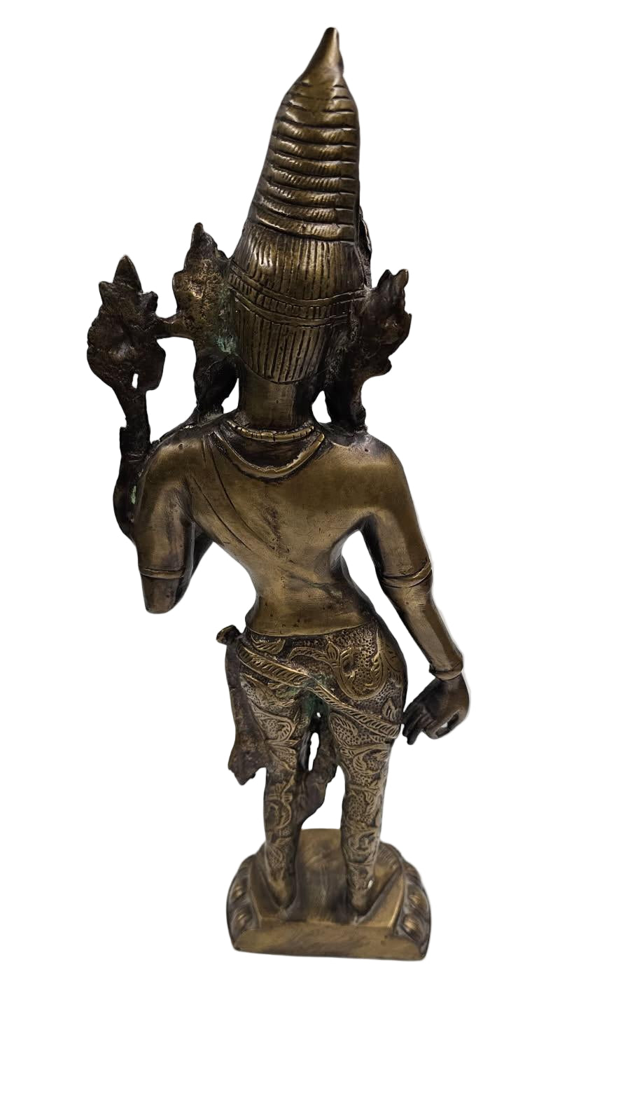 Buddha-Style Statue – 16-Inch Brown Ceramic or Resin Figurine