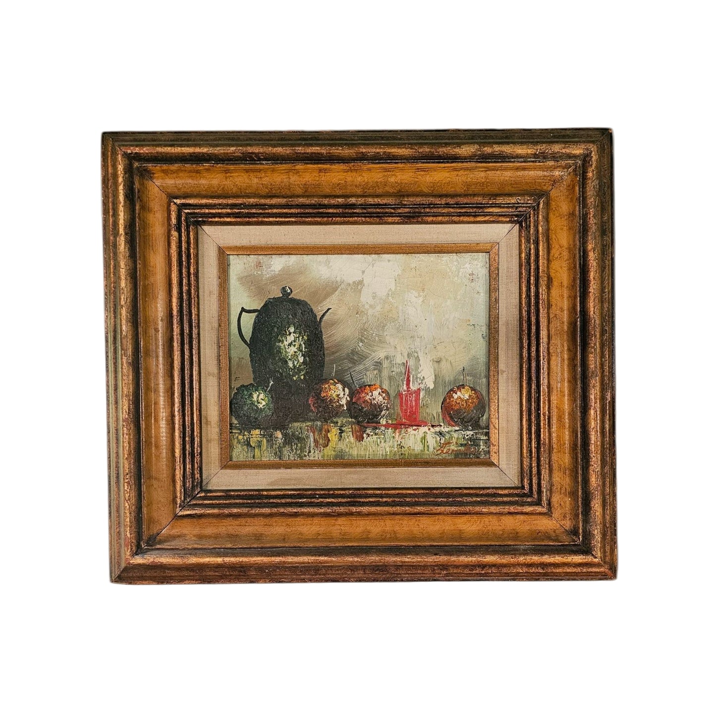 Still Life Coffee Pot & Fruit Painting