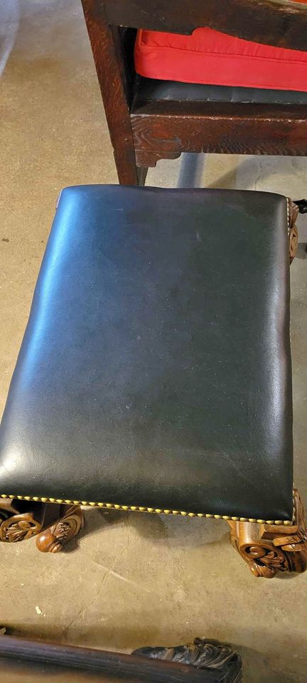 Chess Board Ottoman – Wooden Game Table with Upholstered Seat