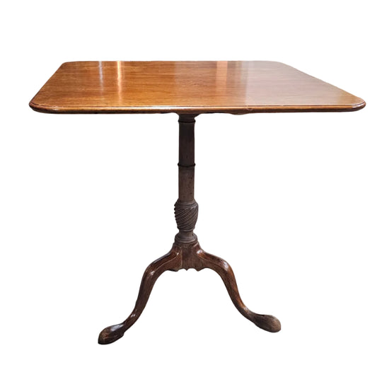 Mahogany Tilt-Top Table – Georgian Style Tripod Pedestal Accent Table