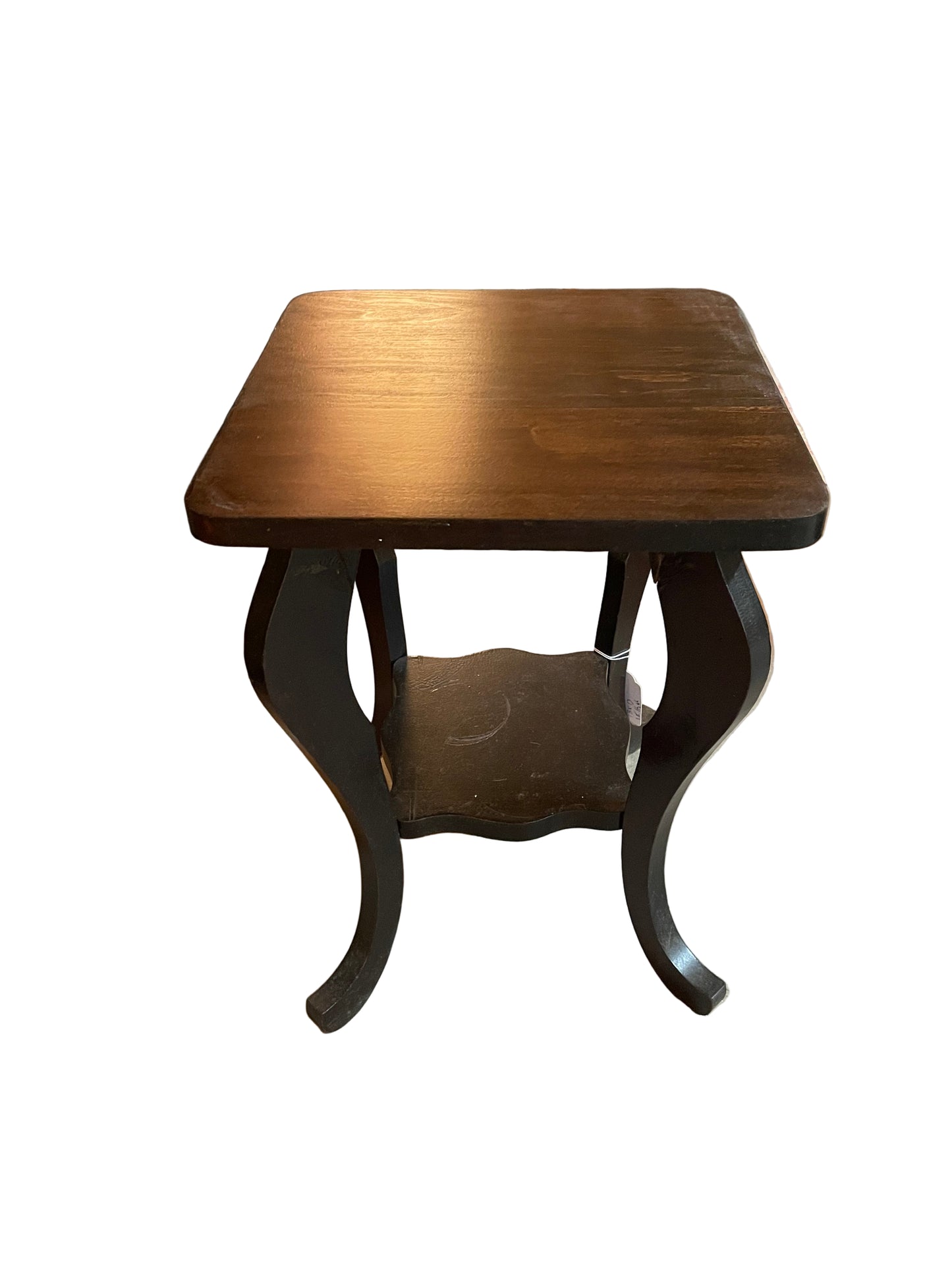 Parlor Table – Wooden Round Accent Table with Carved Detail