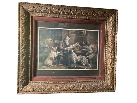 Art Print "A Forgetful Old Friend" --Antique, Framed