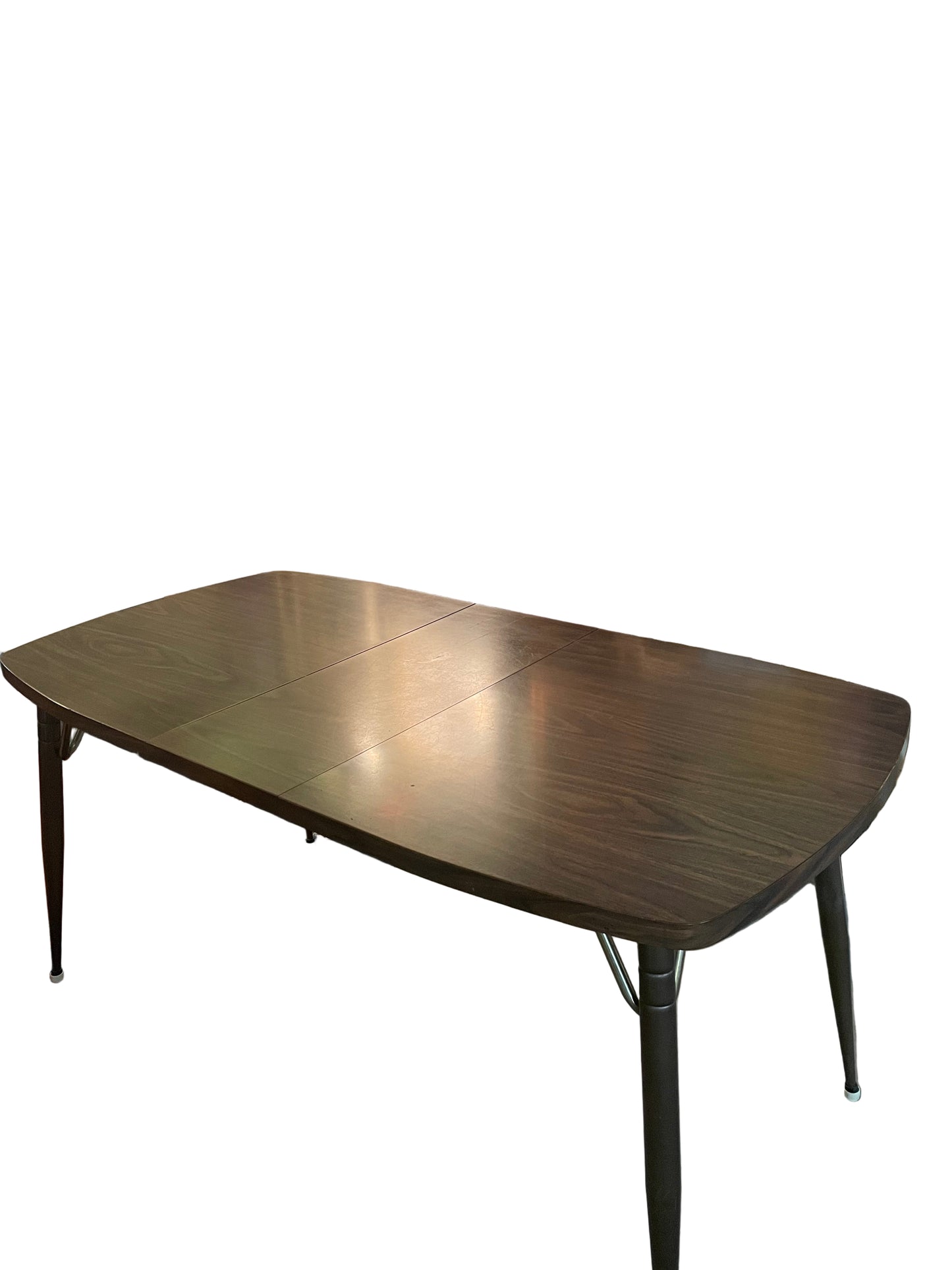 Kitchen Table Set – Wood Veneer Table with 4 Upholstered Chairs