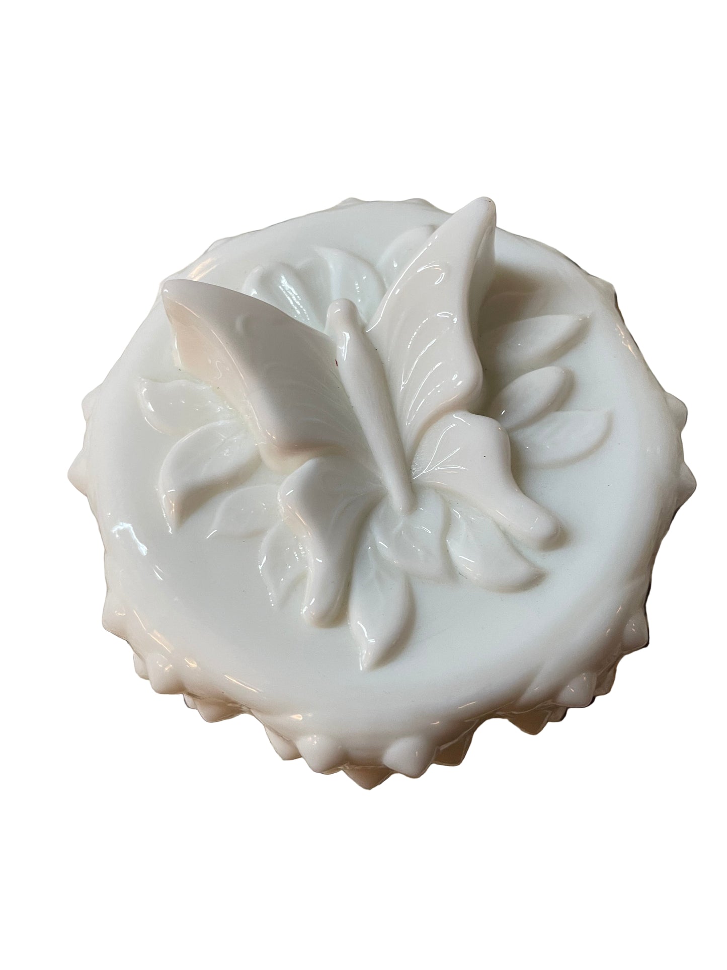 Candy Jar - Fenton Hobnail Butterfly Lidded