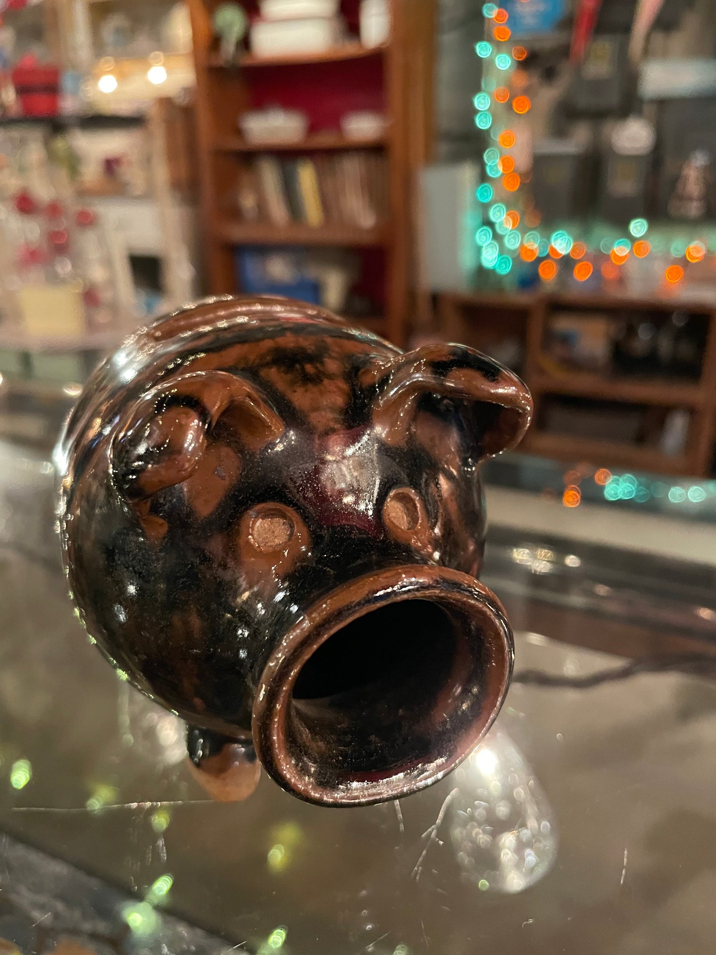 Cork Nose Folk Art Piggy Bank