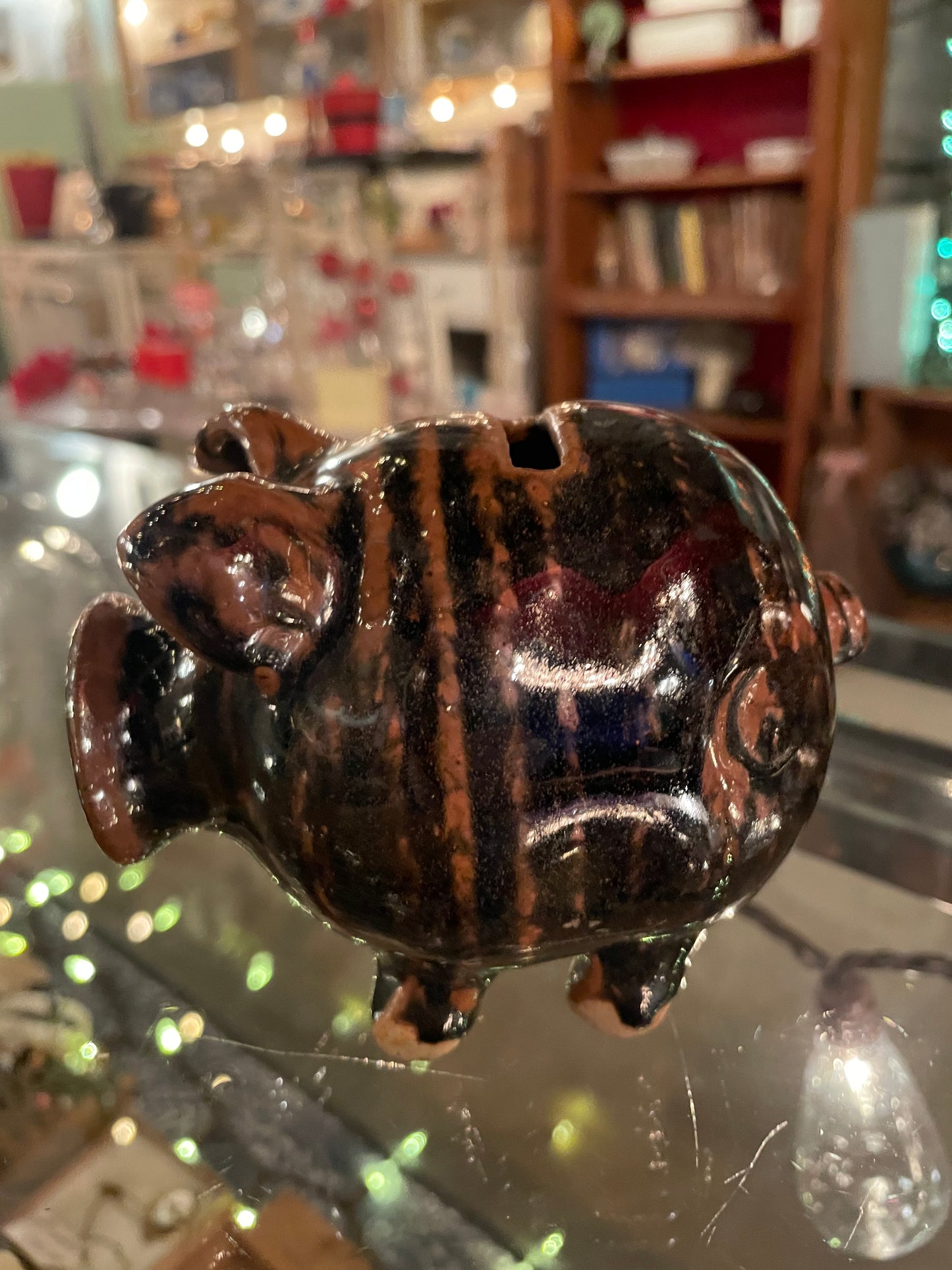 Cork Nose Folk Art Piggy Bank