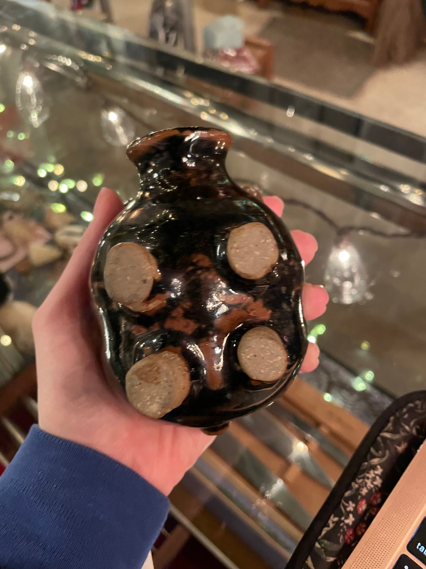 Cork Nose Folk Art Piggy Bank