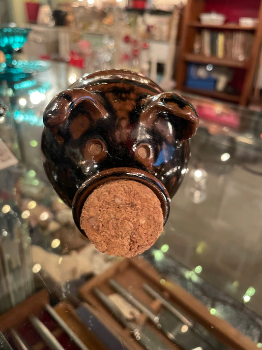 Cork Nose Folk Art Piggy Bank