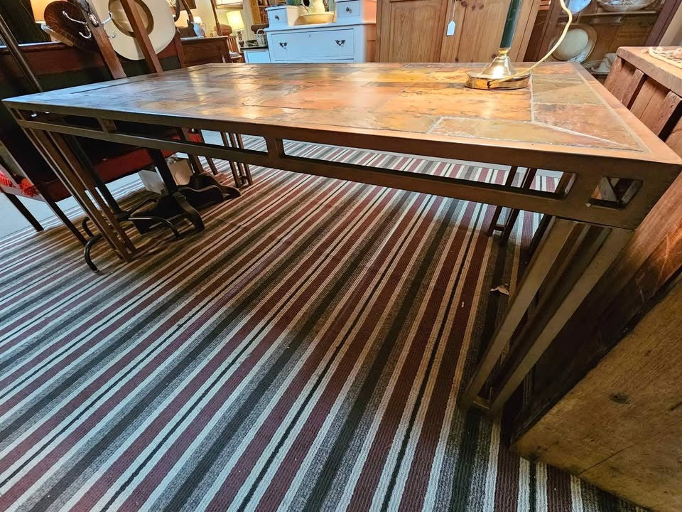 Slate Tile Top Contemporary Table