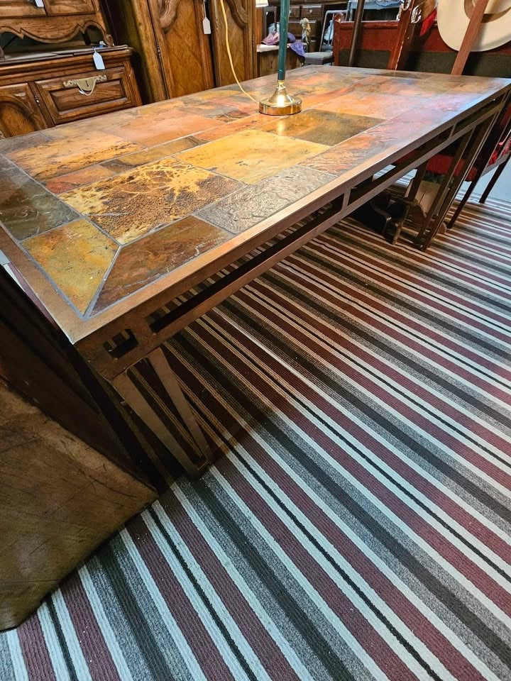 Slate Tile Top Contemporary Table