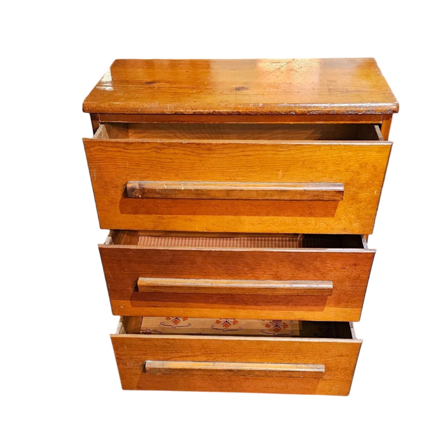 Solid Wood 3-Drawer Dresser with Minimalist Pulls