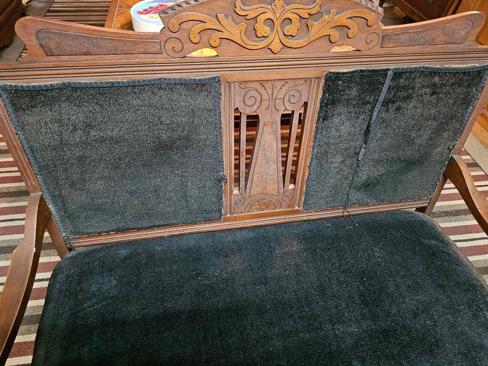 Black 1890s Settee