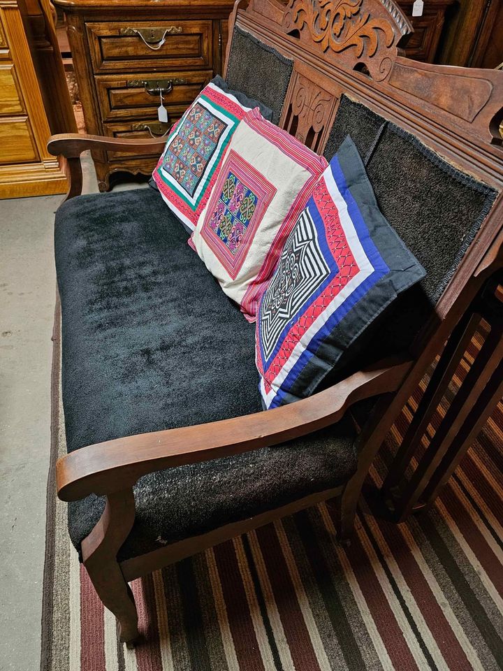 Black 1890s Settee