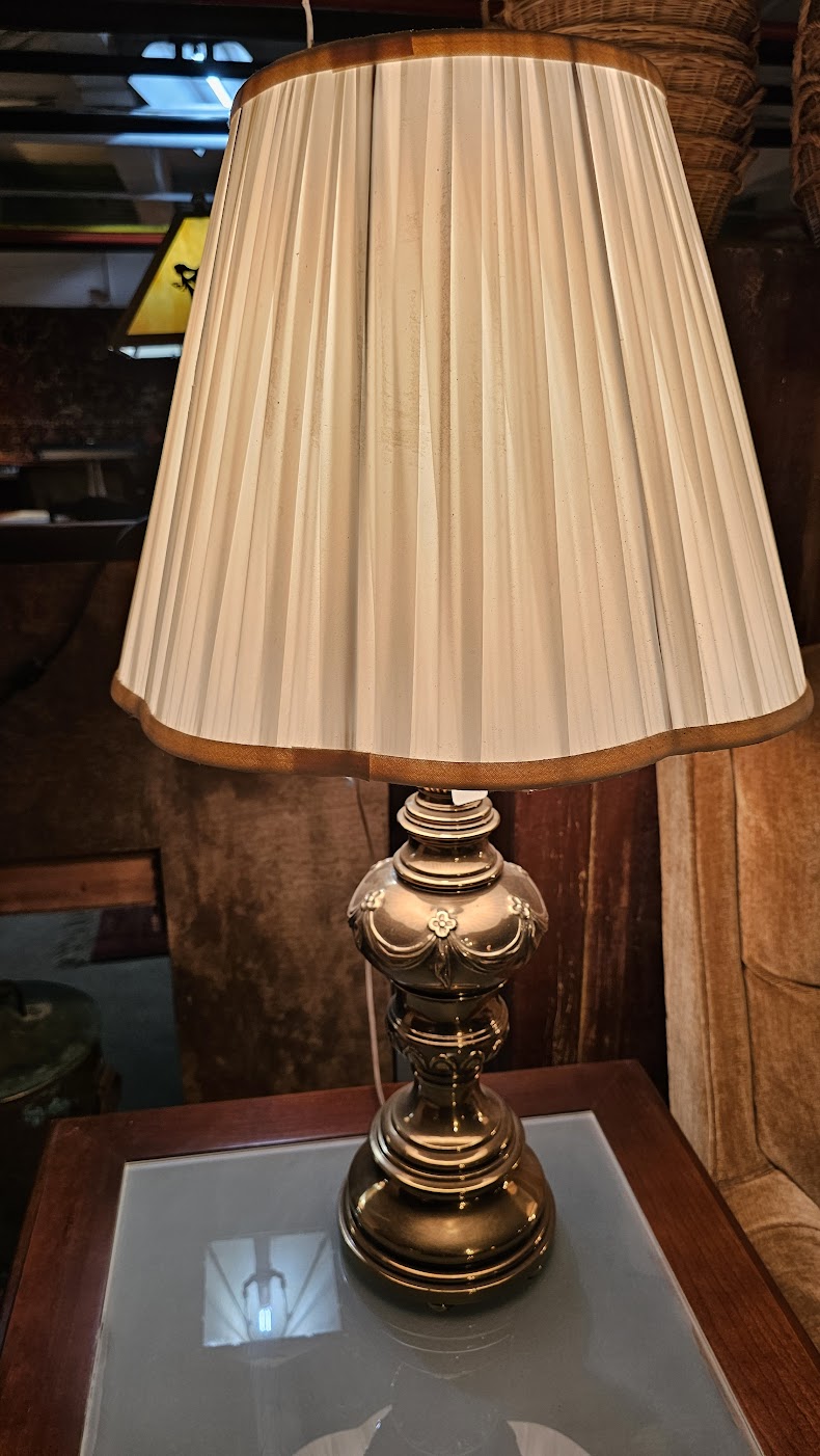 Table Lamp with a Brass Finish