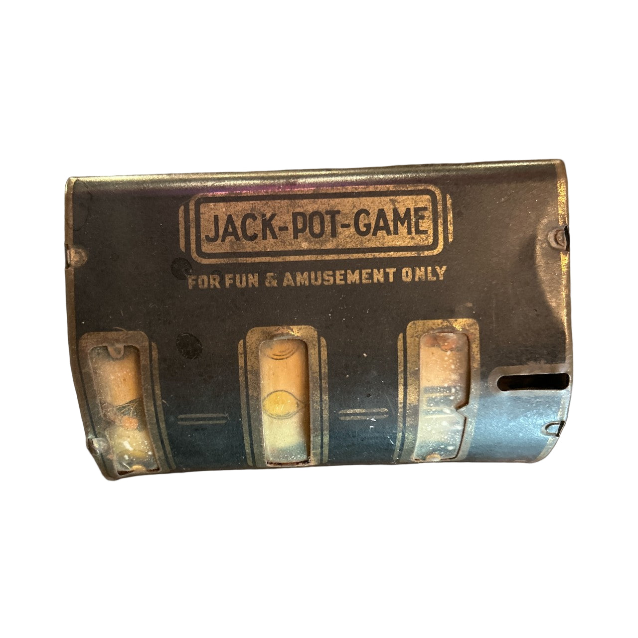 Jack-Pot Game Tin Wind-Up Slot Machine Toy