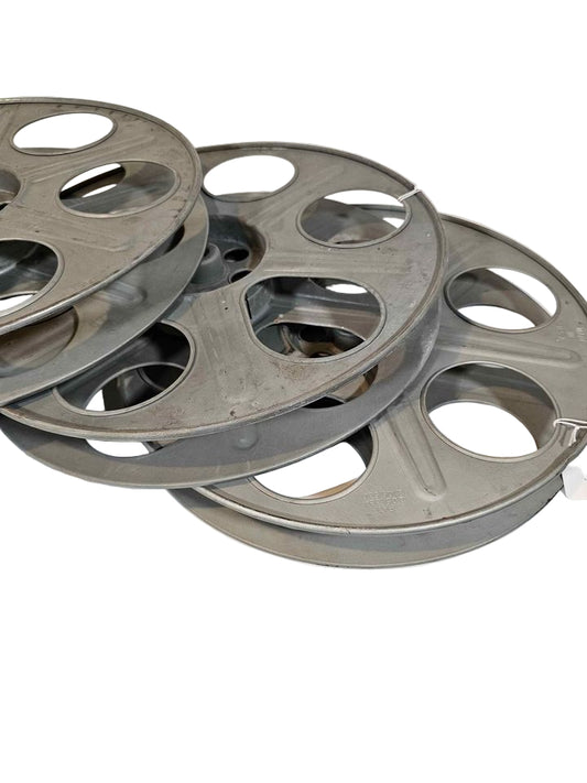 35mm Film Reels – Vintage Metal Movie Canisters from Early Cinema Era