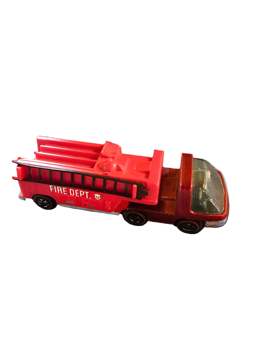 Hot Wheels Redline Firetruck with Ladder – Vintage Die-Cast Toy Car