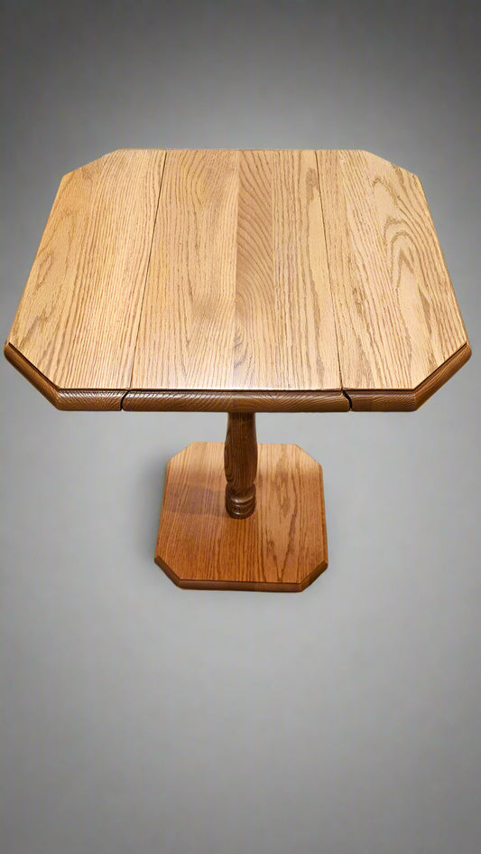 Accent Table – Compact Wooden Tiny Drop-Leaf End Table