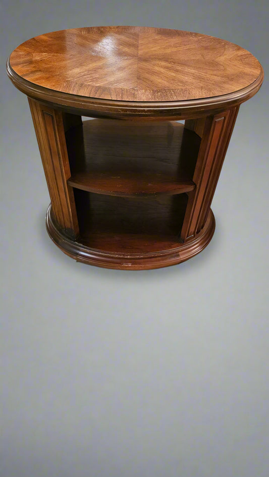 Bar Trolley – Vintage Drum-Shaped Serving Cart on Wheels