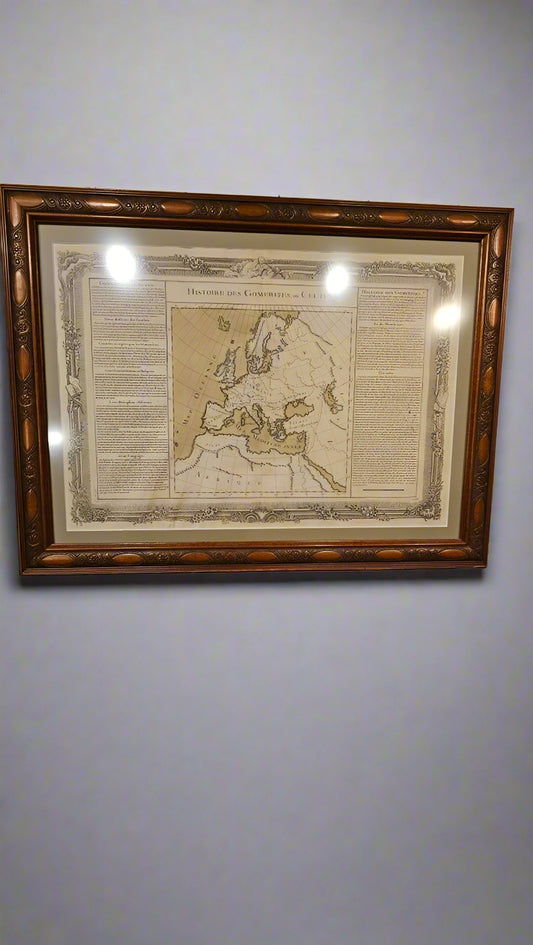 French Map – Histoire des Gomerites ou Celtes Framed Print (19th Century)