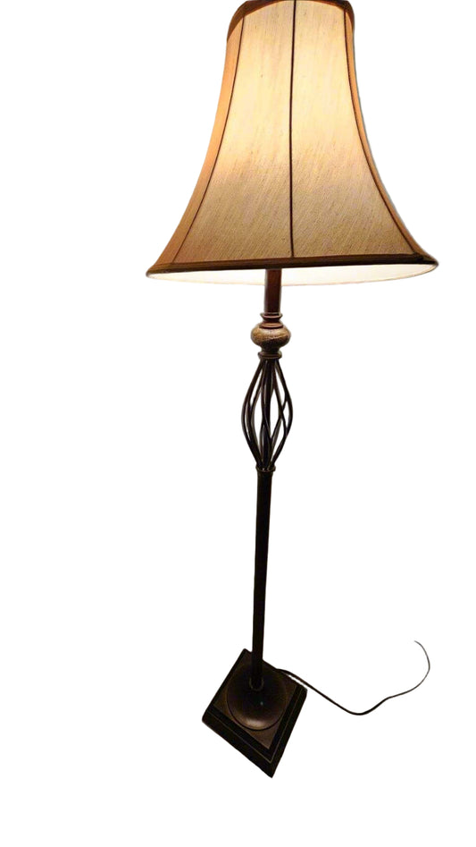 Floor Lamp – Contemporary Metal Swirl Light with Modern Sculptural Base