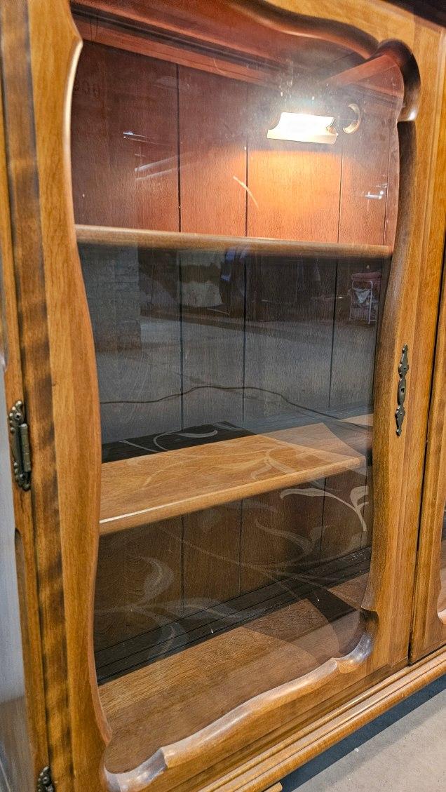 Glass Display Cabinet – Wooden Showcase with Shelves