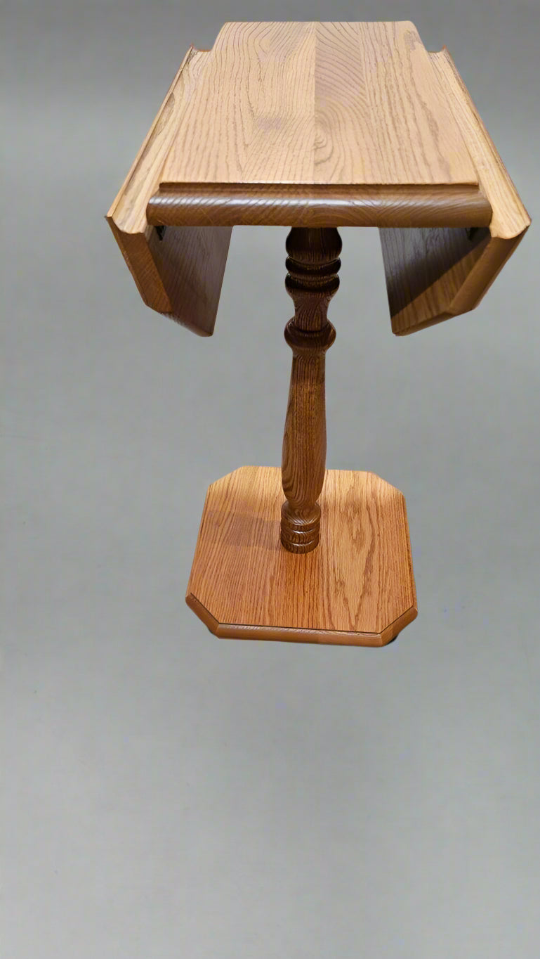 Accent Table – Compact Wooden Tiny Drop-Leaf End Table