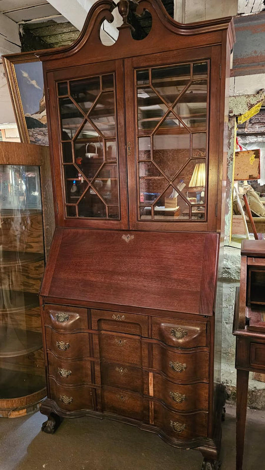 Secretary Desk – Early American Drop-Front Writing Cabinet