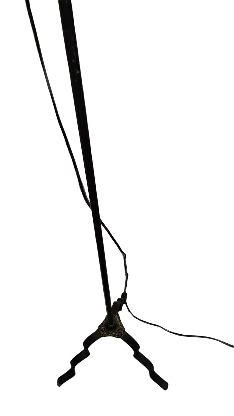 Floor Lamp – Hand-Forged Mid-Century Standing Light with Ornate Detailing