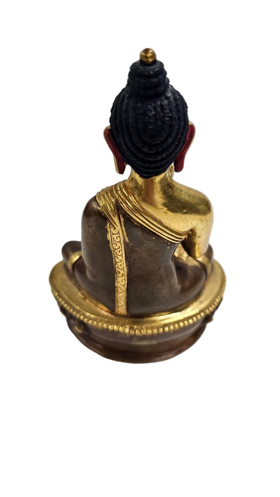 Tibetan Buddhist Art Sculpture - Partially Gold-Plated Shakyamuni Buddha Bronze Statue
