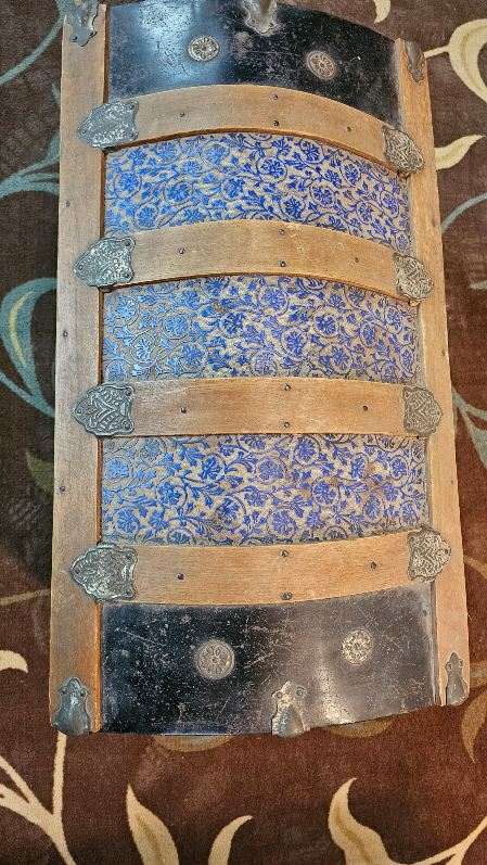 Victorian Steamer Humpback Storage Antique Trunk