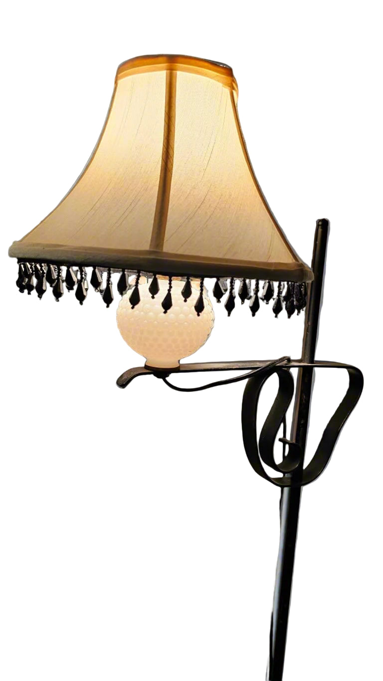 Floor Lamp – Hand-Forged Mid-Century Standing Light with Ornate Detailing