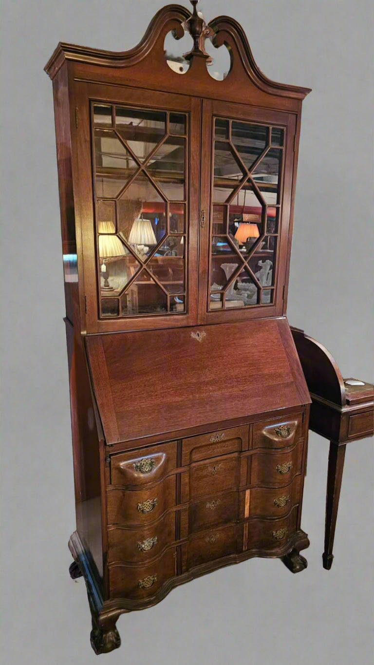 Secretary Desk – Early American Drop-Front Writing Cabinet