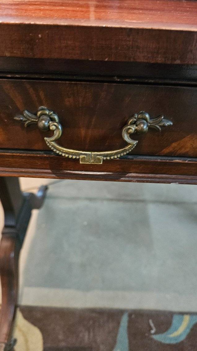 Mahogany Drop Leaf Sides Vintage Writing Desk
