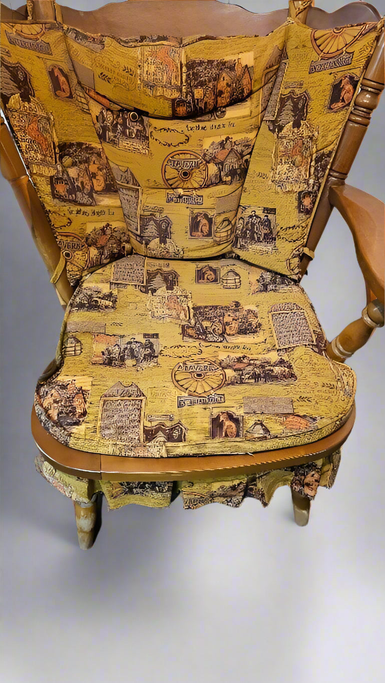 Rocking Chairs – Pair of Amish Wooden Spring Handcrafted Porch or Indoor Rockers