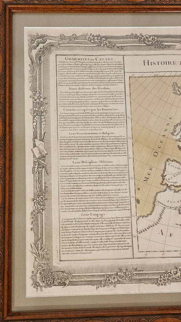 French Map – Histoire des Gomerites ou Celtes Framed Print (19th Century)