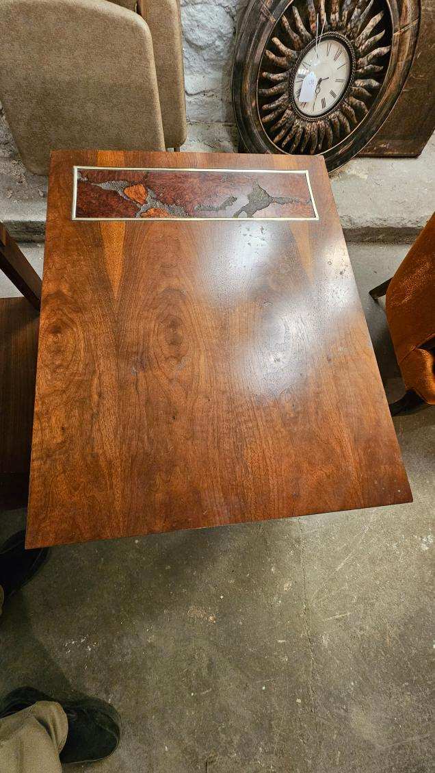 Coffee & End Table Set – 1960s Brutalist Burled Walnut Lane, Three-Piece
