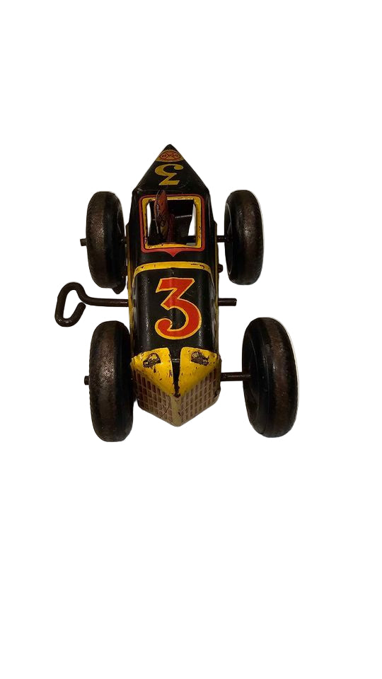 1940s Marx Toy Racer – Vintage Wind-Up Tin Car Collectible with Original Paint
