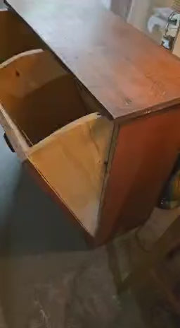Early 1900s Antique Wooden Grain Storage Box – Rustic Farmhouse Trunk with Patina