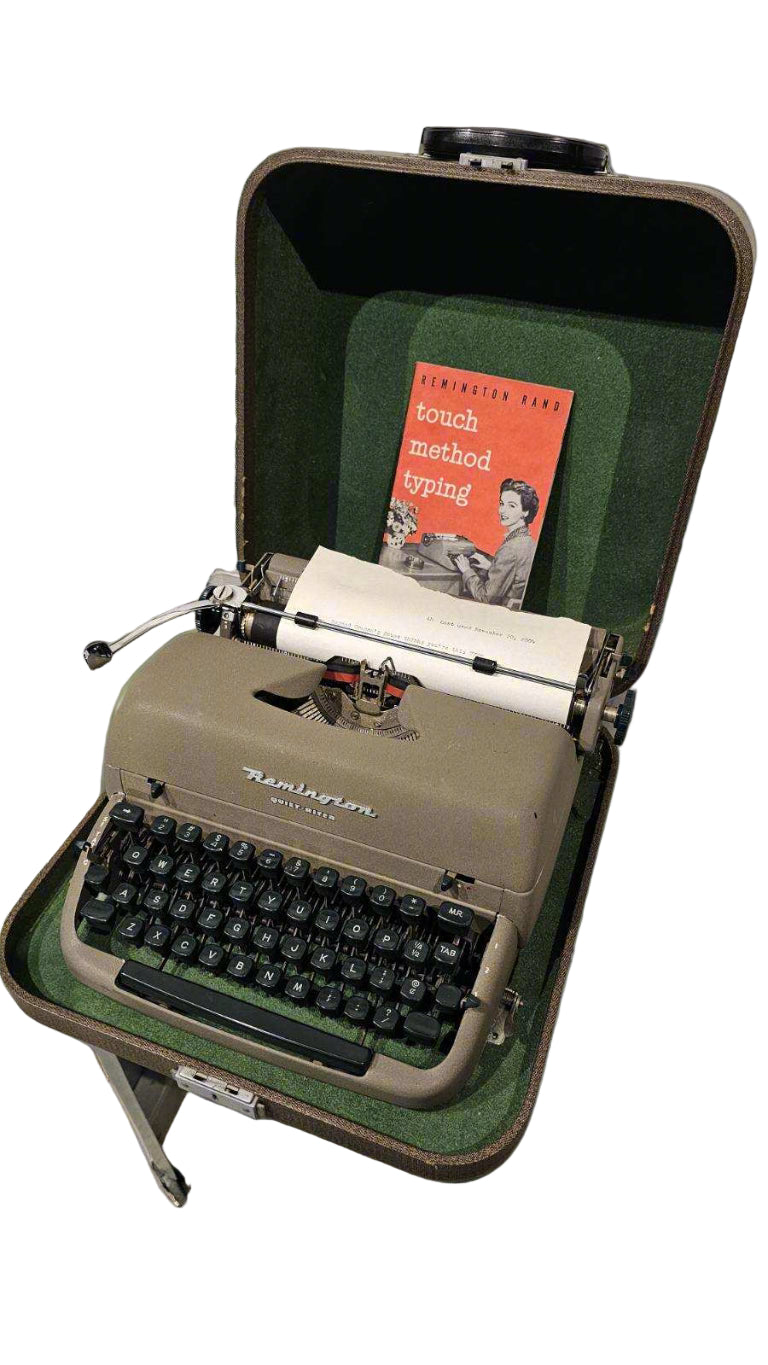 Typewriter – Portable Remington Quiet-Riter Typewriter with Case